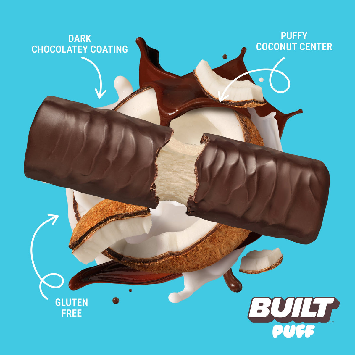 BUILT Puff Protein Bars — Coconut support