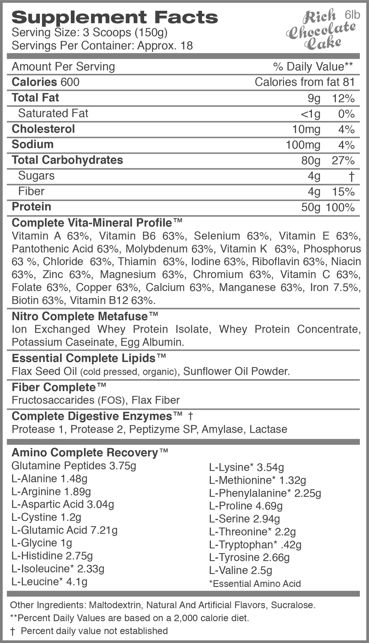 Optimum Health Nutrition Mass 600 6lb — Vanilla hero