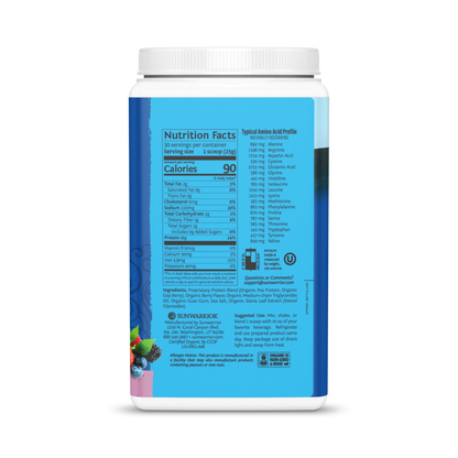 Sunwarrior Warrior Blend — 750grams Berry facts