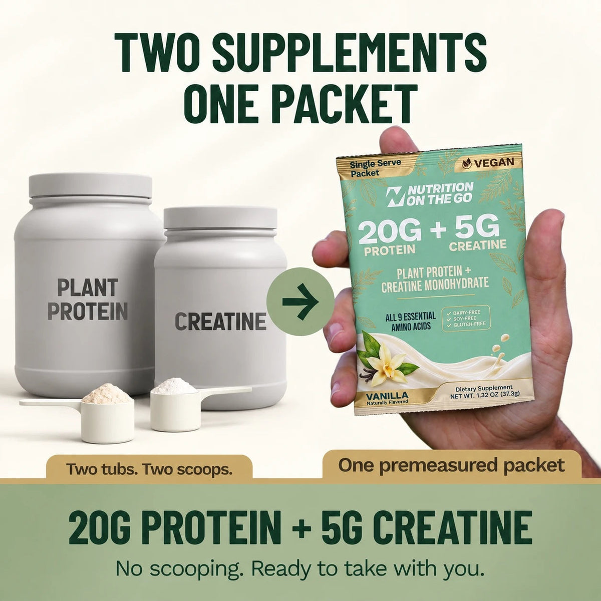 Nutrition On The Go Vegan — 6 serving Vanilla support