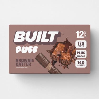 BUILT Puff Protein Bars — Brownie support