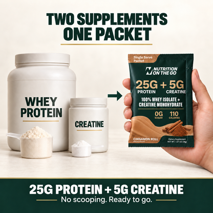 Nutrition On The Go Protein + Creatine — Cinnamon Roll 6 serving support